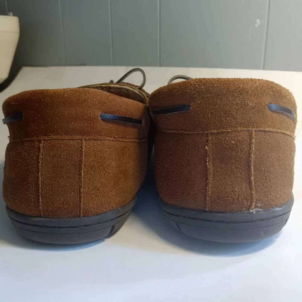 Staheekum Men's Flannel Lined Suede Sierra Moccasin Slippers Sz 13